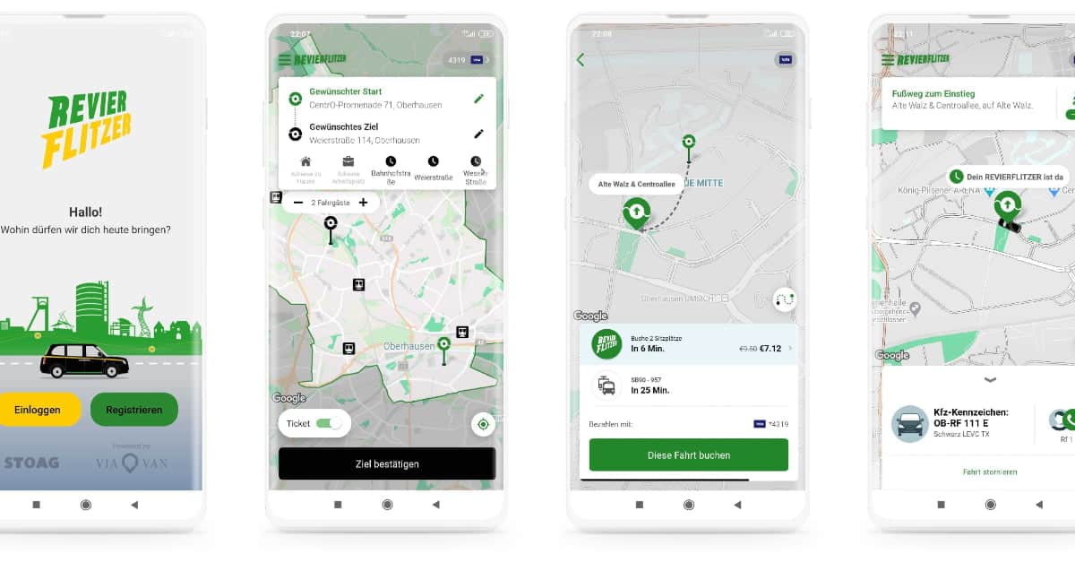 ViaVan launches 'REVIERFLITZER', an electric, on-demand transport service in Germany with STOAG