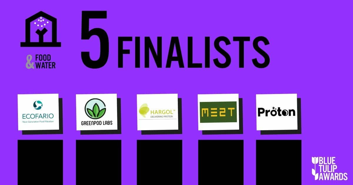 Blue Tulip Awards announce 5 finalists in the Food & Water and Education & Employment theme