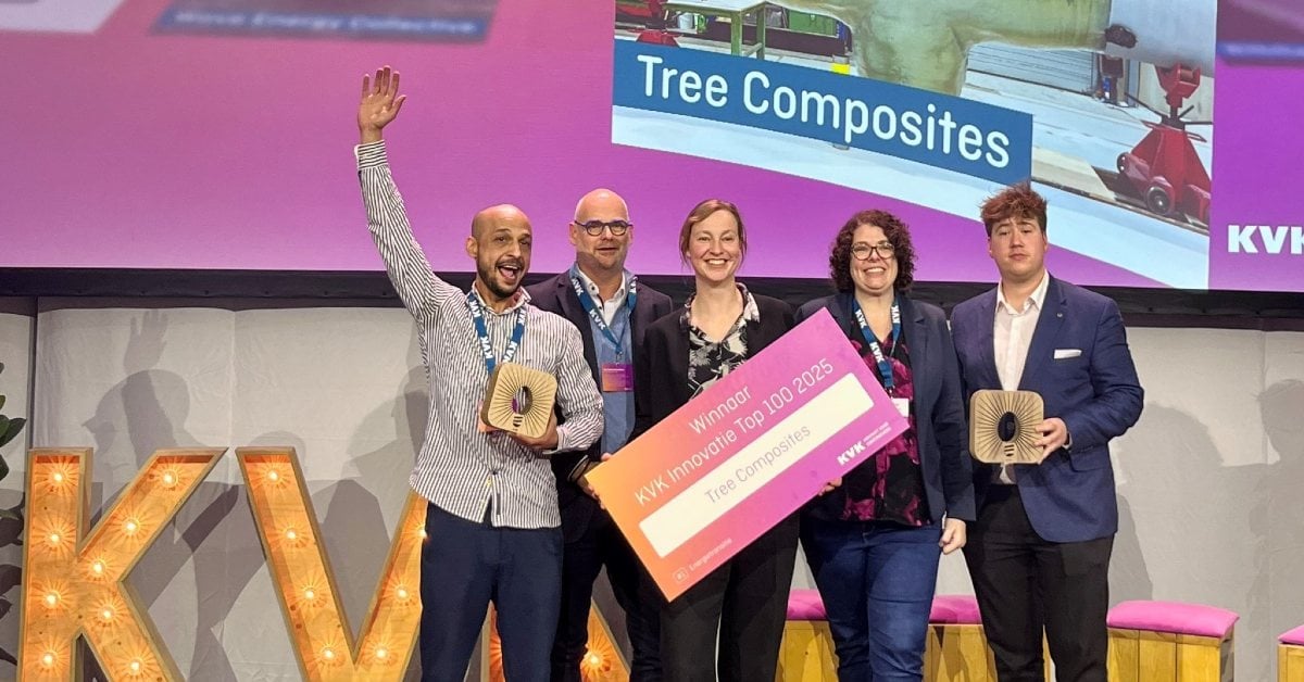 Delft-based Tree Composites wins the 20th KVK Innovatie Top 100