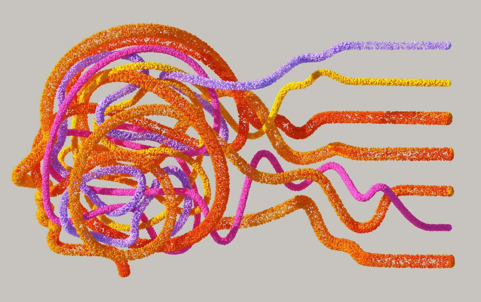 brain neural pathways illustration