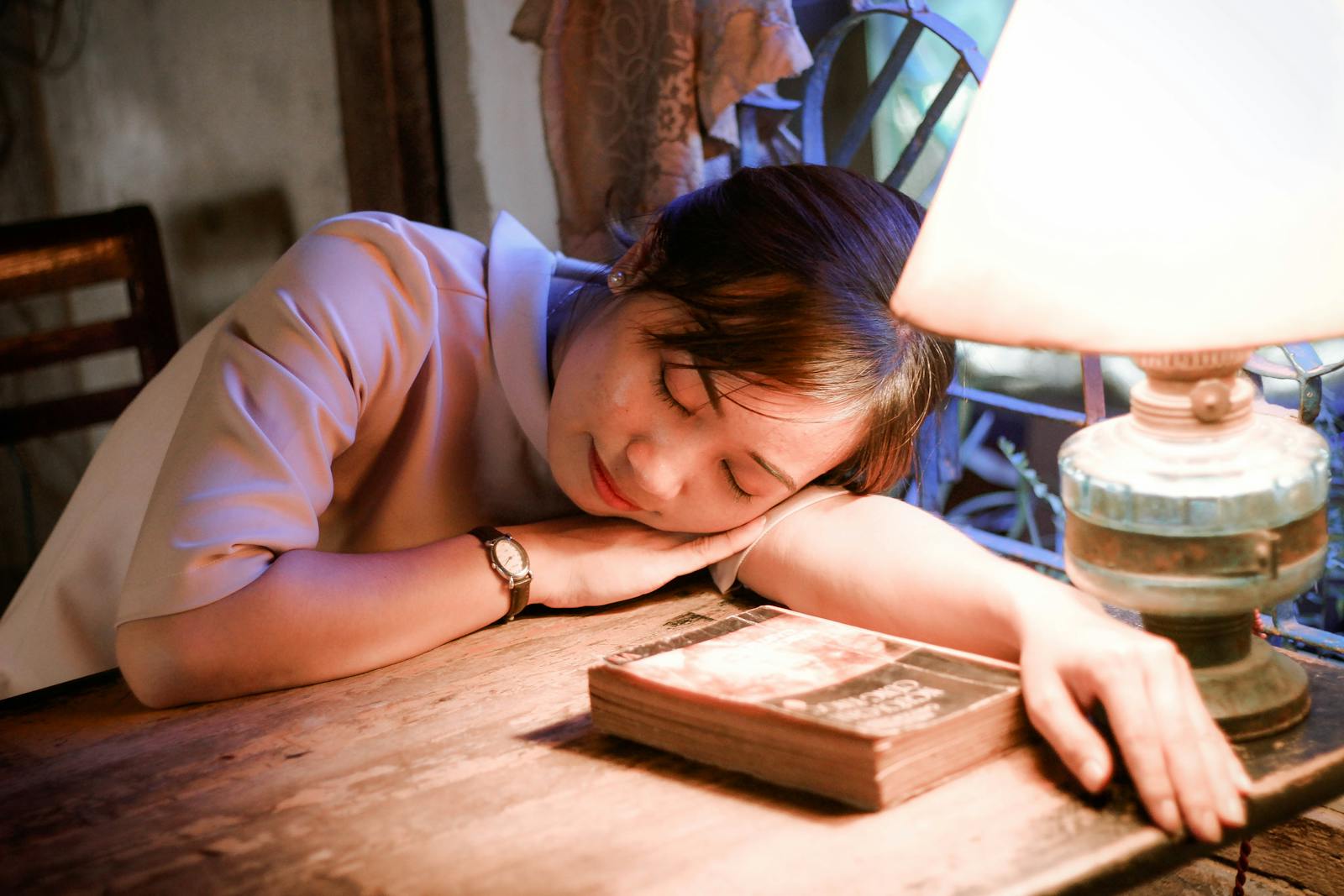 calm person resting mindfully