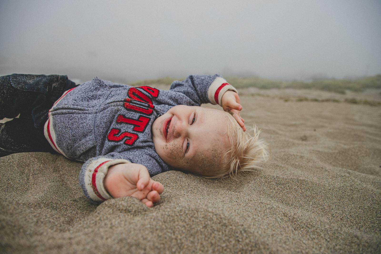 child laughing freely