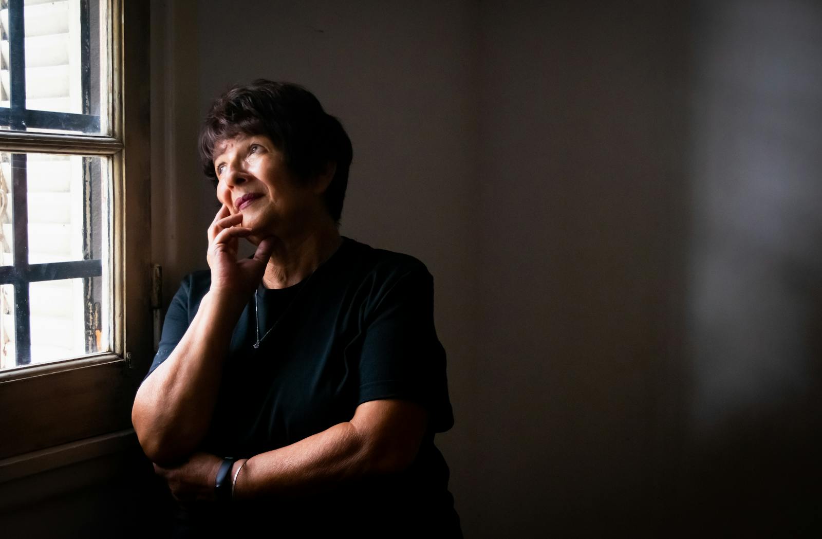 older woman thinking