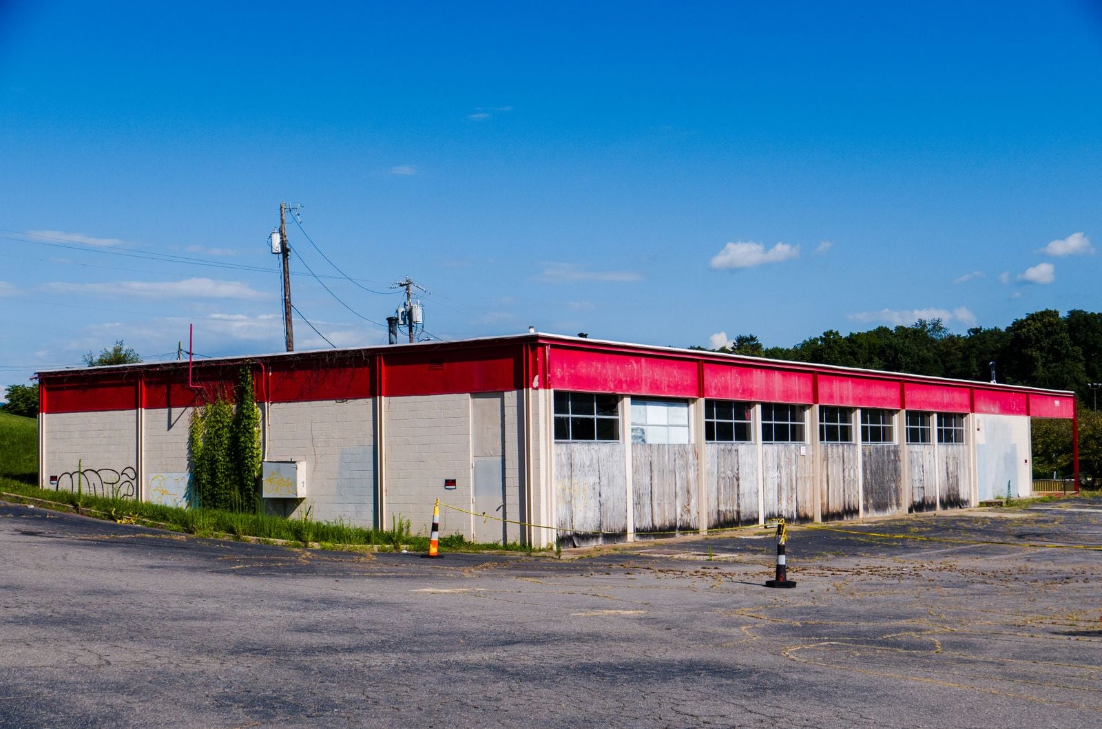 empty office parking lot