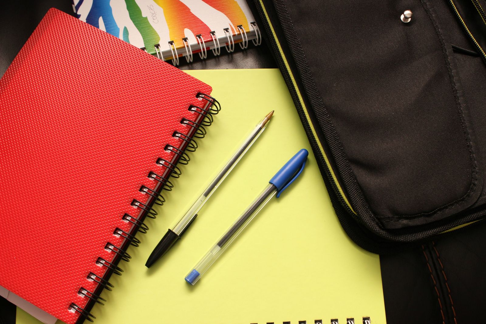 open notebook lamplight