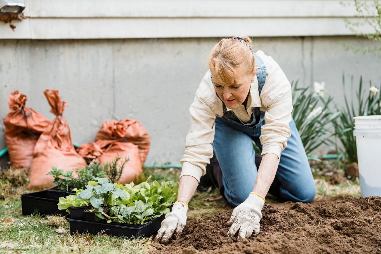 older woman garden